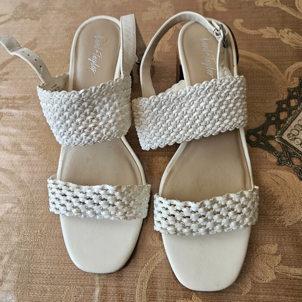 Lord and Taylor White Sandals
